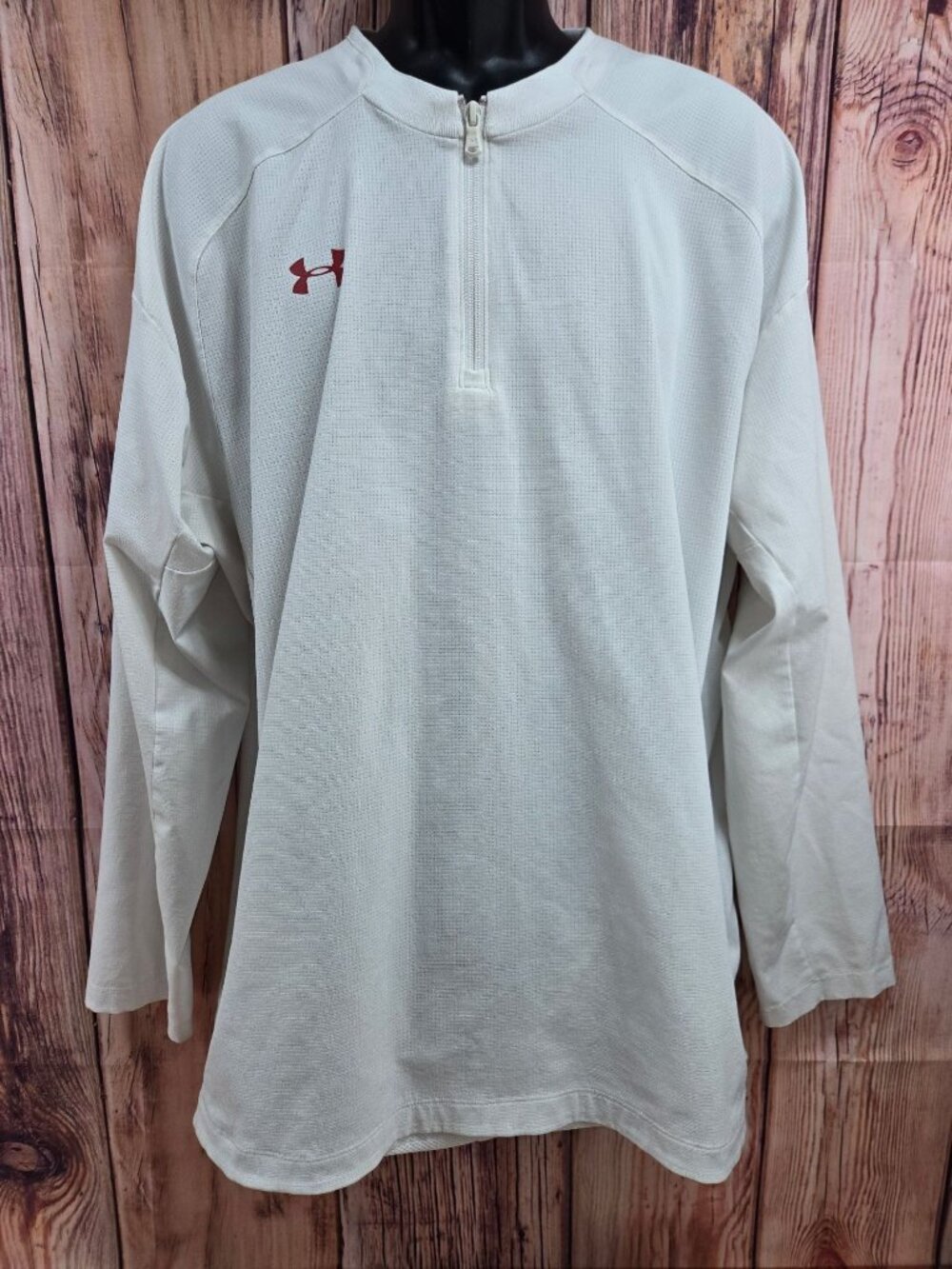 Under Armour White Athletic Quarter-Zip Pullover Shirt XL